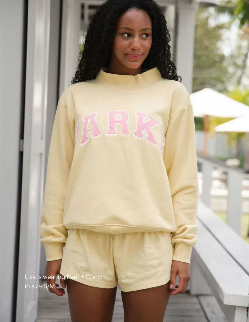 Parke | Varsity Oversized Sweatshirt Peel with Conch Letters
