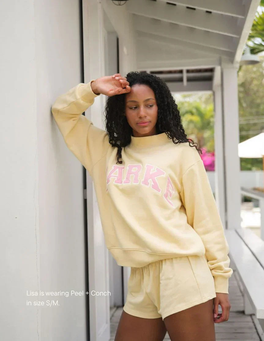 Parke | Varsity Oversized Sweatshirt Peel with Conch Letters